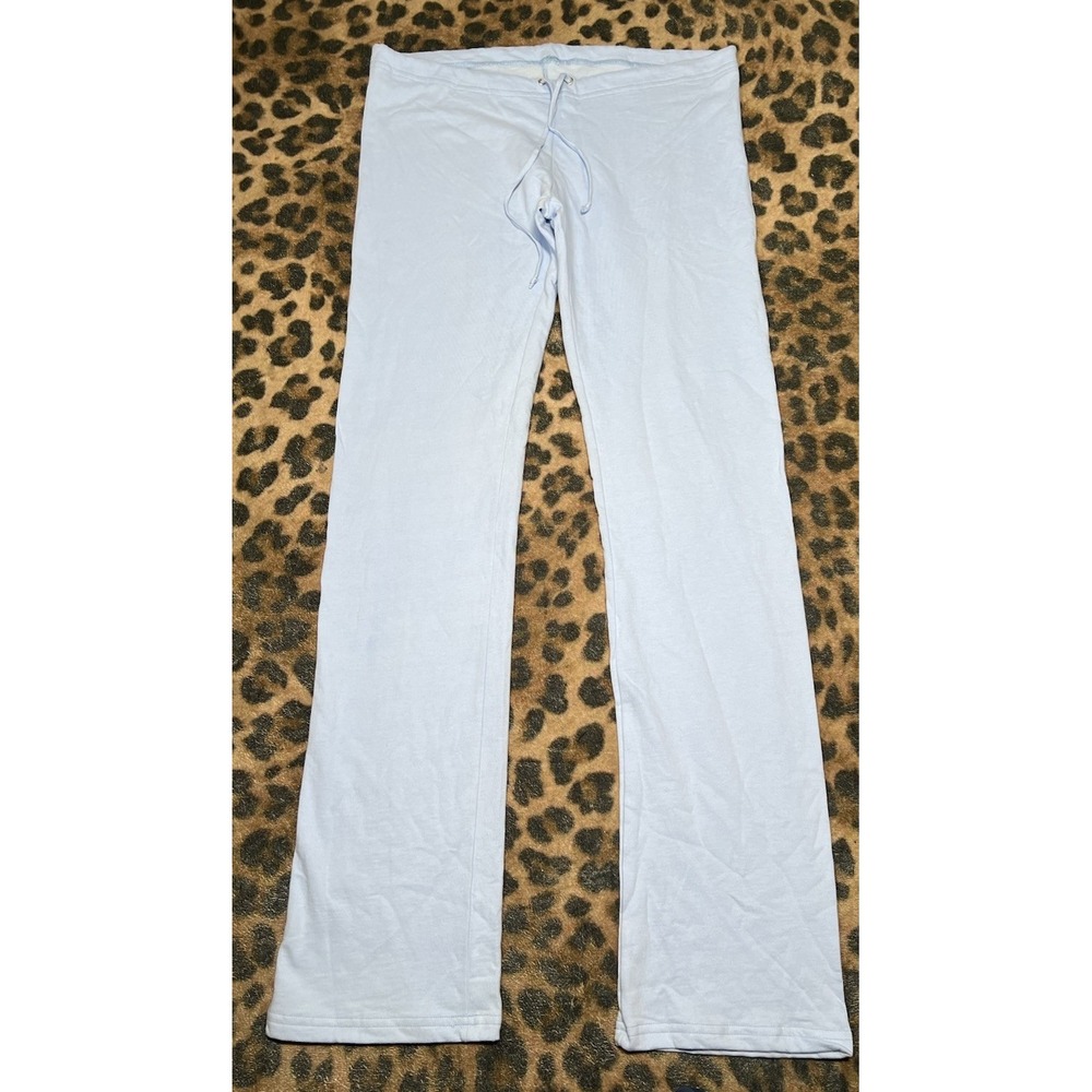 American Apparel Pants Women Size XL Flare Yoga Blue Low Rise DEADSTOCK